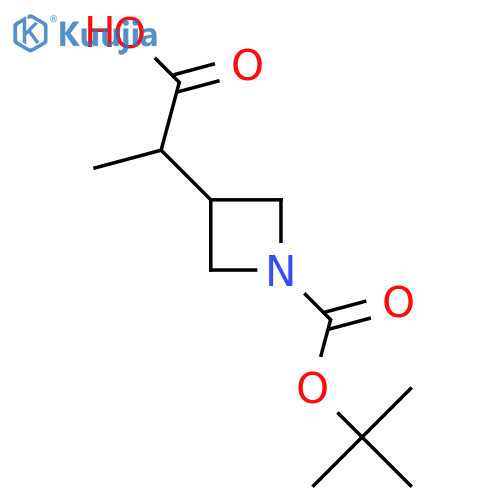 2-{1-[(Tert-butoxy)carbonyl]azetidin-3-yl}propanoic acid structure