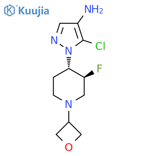 5-Chloro-1-[trans-3-fluoro-1-(oxetan-3-yl)piperidin-4-yl]-1h-pyrazol-4-amine structure