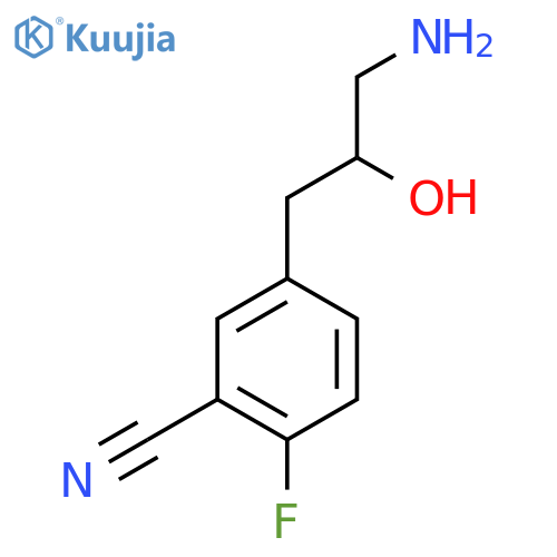 5-(3-amino-2-hydroxypropyl)-2-fluorobenzonitrile structure
