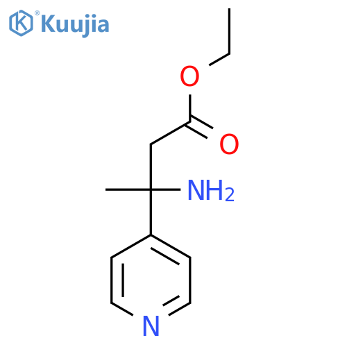 Ethyl 3-amino-3-(pyridin-4-yl)butanoate structure