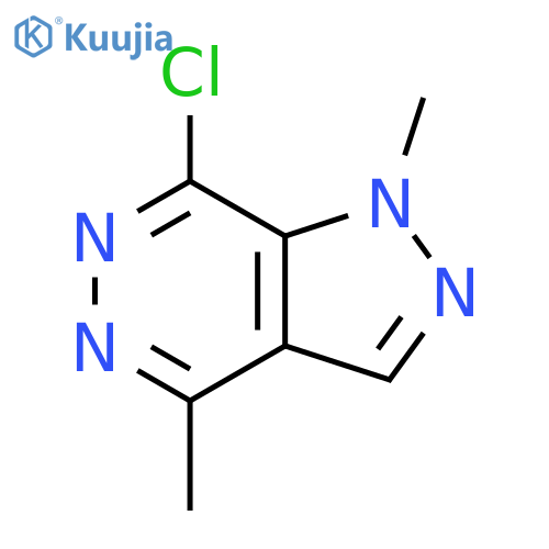 7-chloro-1,4-dimethyl-1H-pyrazolo3,4-dpyridazine structure