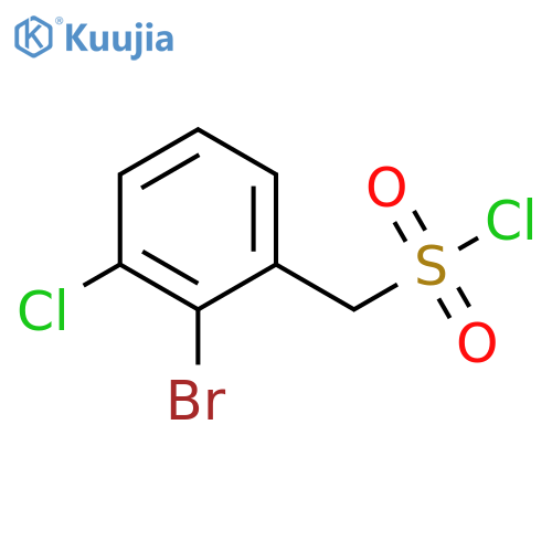 (2-bromo-3-chlorophenyl)methanesulfonyl chloride structure