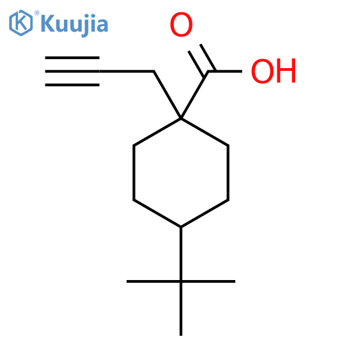 4-Tert-butyl-1-(prop-2-yn-1-yl)cyclohexane-1-carboxylic acid structure