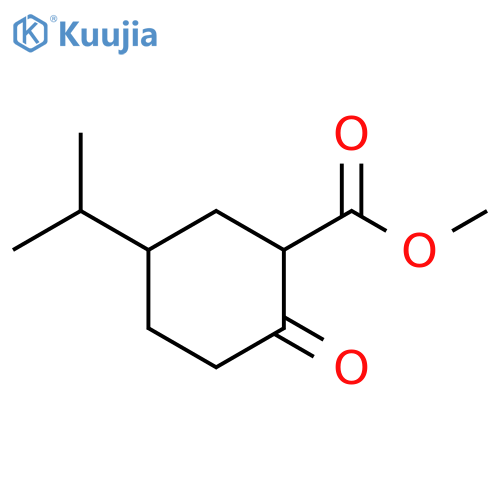 methyl 2-oxo-5-(propan-2-yl)cyclohexane-1-carboxylate, Mixture of diastereomers structure