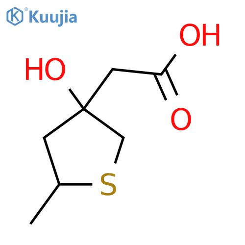 2-(3-Hydroxy-5-methylthiolan-3-yl)acetic acid structure