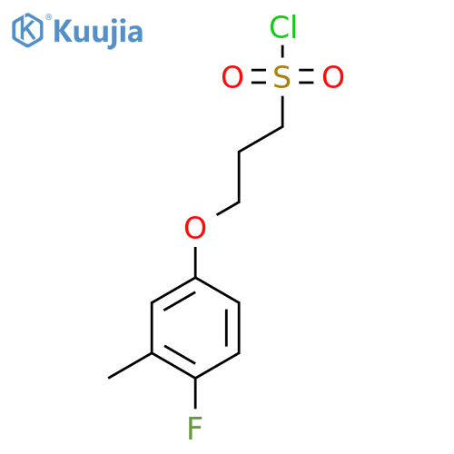 3-(4-fluoro-3-methylphenoxy)propane-1-sulfonyl chloride structure