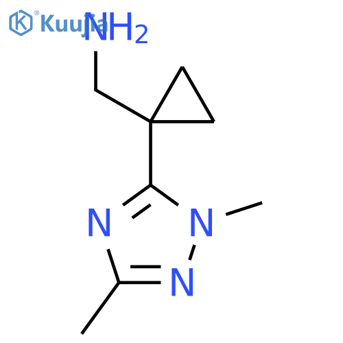 1-(dimethyl-1H-1,2,4-triazol-5-yl)cyclopropylmethanamine structure