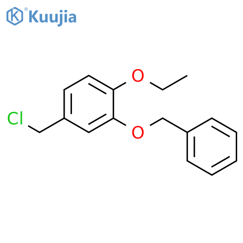 Benzene, 4-(chloromethyl)-1-ethoxy-2-(phenylmethoxy)- structure