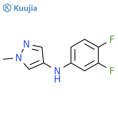 1H-Pyrazol-4-amine, N-(3,4-difluorophenyl)-1-methyl- structure
