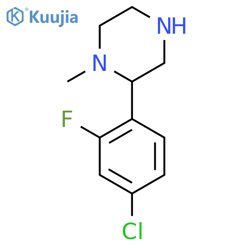 2-(4-chloro-2-fluorophenyl)-1-methylpiperazine structure