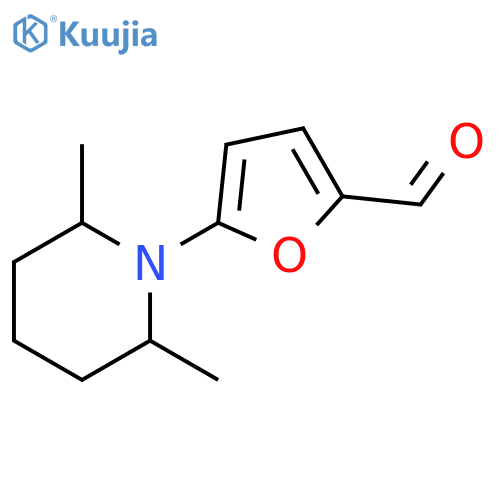 2-Furancarboxaldehyde, 5-(2,6-dimethyl-1-piperidinyl)- structure