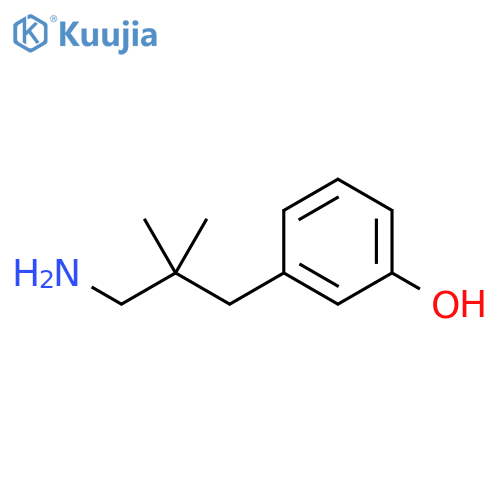 3-(3-amino-2,2-dimethylpropyl)phenol structure