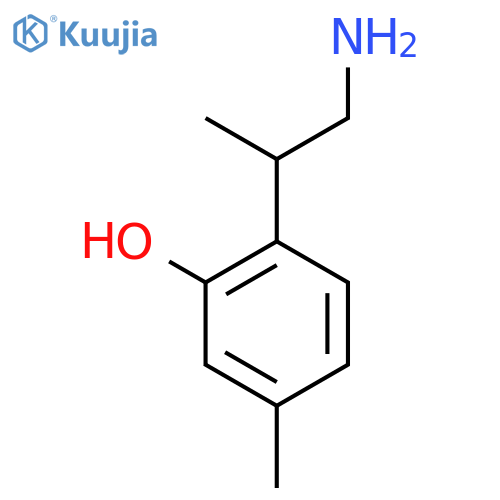 2-(1-aminopropan-2-yl)-5-methylphenol structure
