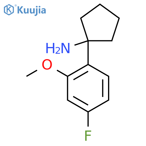 1-(4-fluoro-2-methoxyphenyl)cyclopentan-1-amine structure