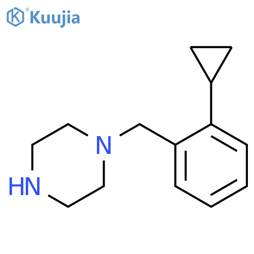 1-(2-cyclopropylphenyl)methylpiperazine structure