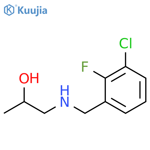 1-{(3-chloro-2-fluorophenyl)methylamino}propan-2-ol structure
