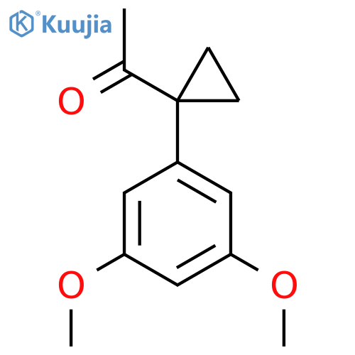 1-1-(3,5-dimethoxyphenyl)cyclopropylethan-1-one structure