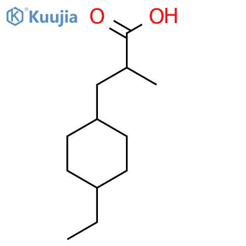 3-(4-ethylcyclohexyl)-2-methylpropanoic acid structure