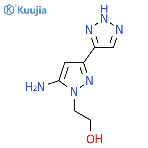2-5-amino-3-(1H-1,2,3-triazol-4-yl)-1H-pyrazol-1-ylethan-1-ol structure