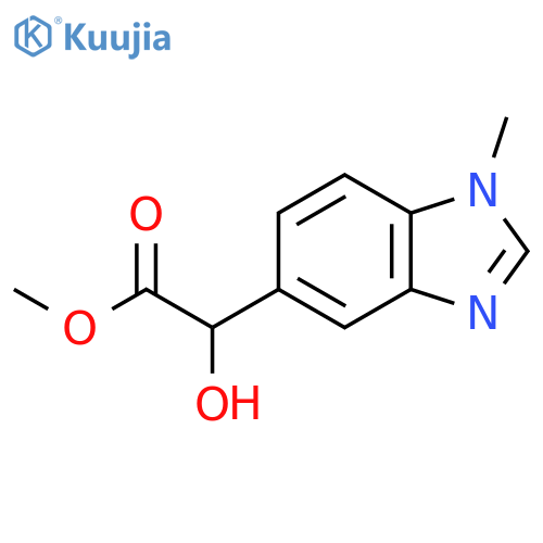 methyl 2-hydroxy-2-(1-methyl-1H-1,3-benzodiazol-5-yl)acetate structure