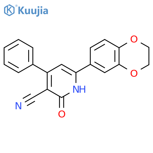 6-(2,3-Dihydrobenzo[B][1,4]dioxin-6-YL)-2-oxo-4-phenyl-1,2-dihydropyridine-3-carbonitrile structure