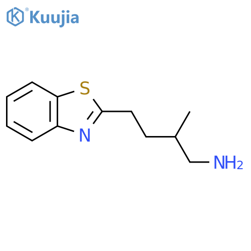 4-(1,3-Benzothiazol-2-yl)-2-methylbutan-1-amine structure