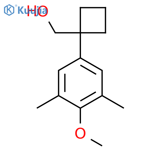 1-(4-methoxy-3,5-dimethylphenyl)cyclobutylmethanol structure