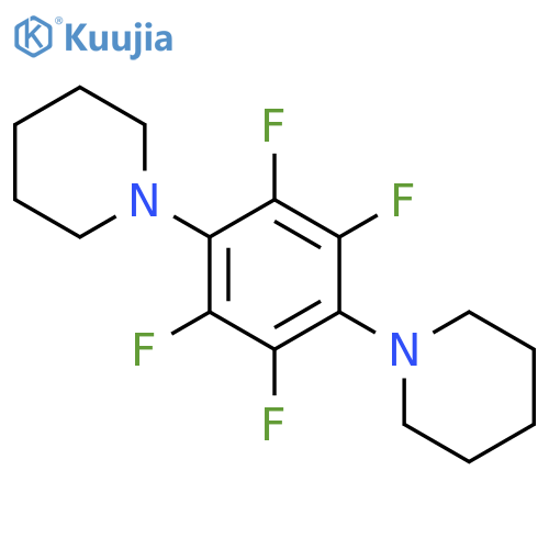 Piperidine, 1,1'-(2,3,5,6-tetrafluoro-1,4-phenylene)bis- structure