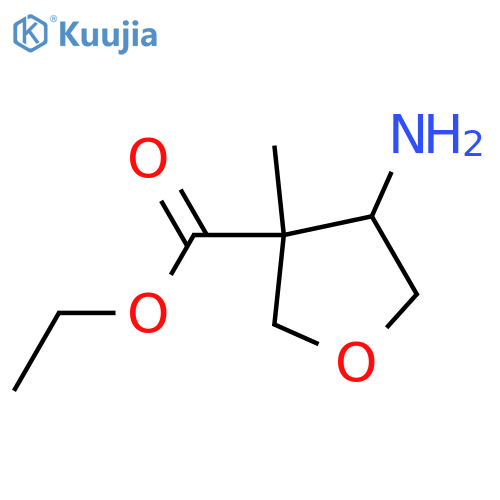ethyl 4-amino-3-methyloxolane-3-carboxylate structure