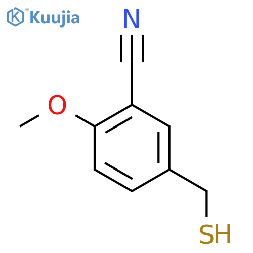 2-Methoxy-5-(Sulfanylmethyl)benzonitrile structure