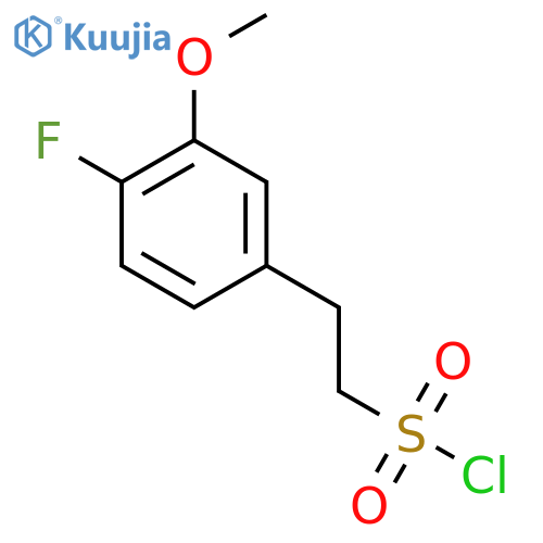 2-(4-fluoro-3-methoxyphenyl)ethane-1-sulfonyl chloride structure
