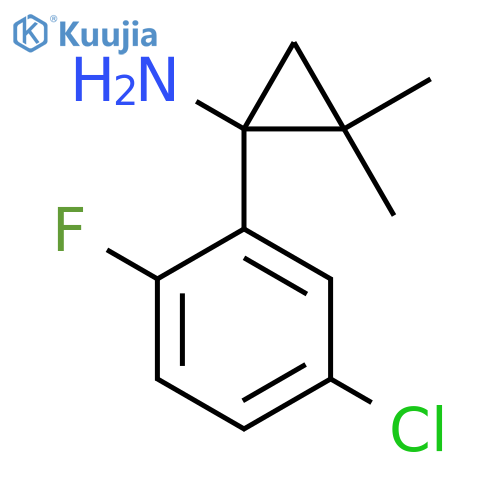 1-(5-chloro-2-fluorophenyl)-2,2-dimethylcyclopropan-1-amine structure