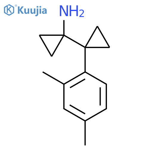 1-1-(2,4-dimethylphenyl)cyclopropylcyclopropan-1-amine structure