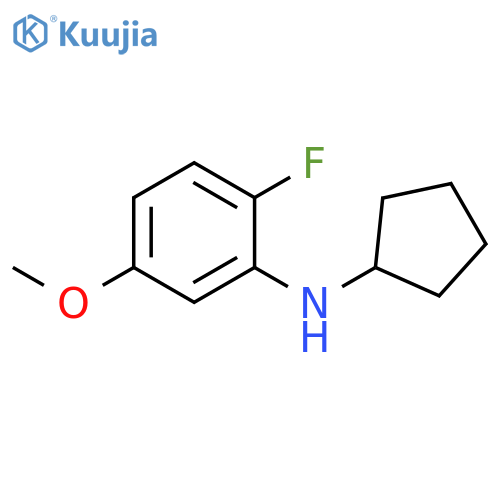 N-cyclopentyl-2-fluoro-5-methoxyaniline structure