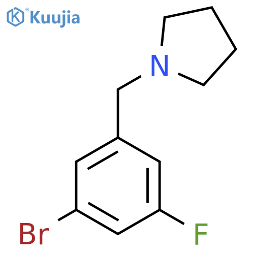 1-(3-Bromo-5-fluorobenzyl)pyrrolidine structure