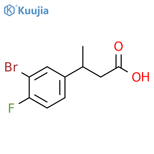 3-(3-bromo-4-fluorophenyl)butanoic acid structure