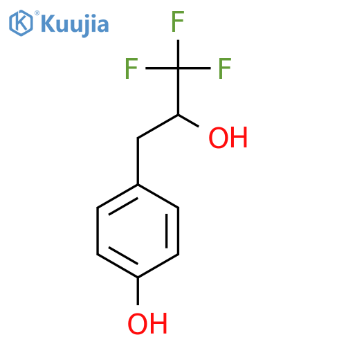 4-(3,3,3-trifluoro-2-hydroxypropyl)phenol structure