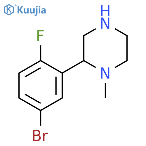 2-(5-bromo-2-fluorophenyl)-1-methylpiperazine structure