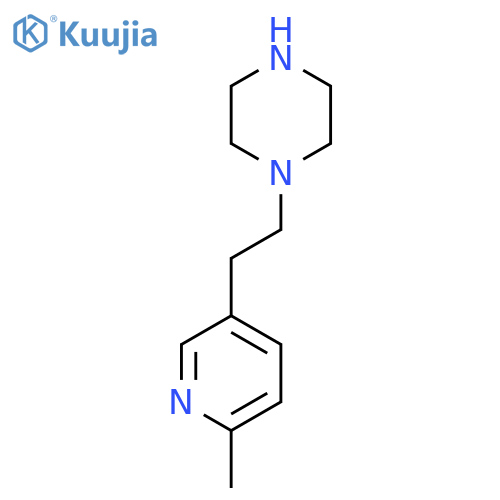 1-2-(6-methylpyridin-3-yl)ethylpiperazine structure