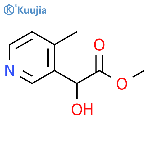 methyl 2-hydroxy-2-(4-methylpyridin-3-yl)acetate structure