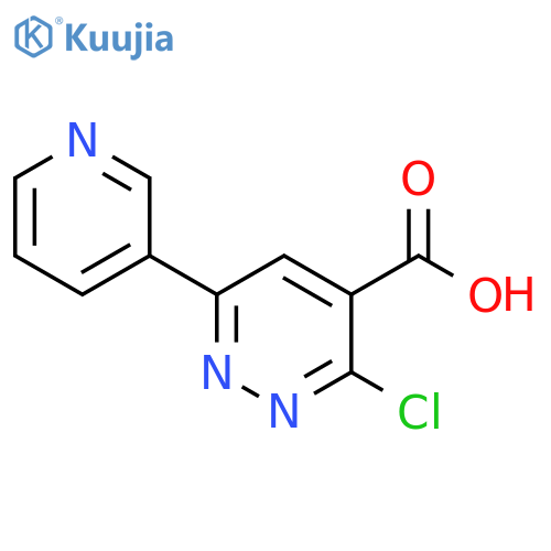 3-chloro-6-(pyridin-3-yl)pyridazine-4-carboxylic acid structure