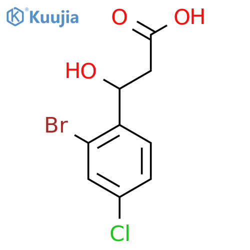 3-(2-bromo-4-chlorophenyl)-3-hydroxypropanoic acid structure