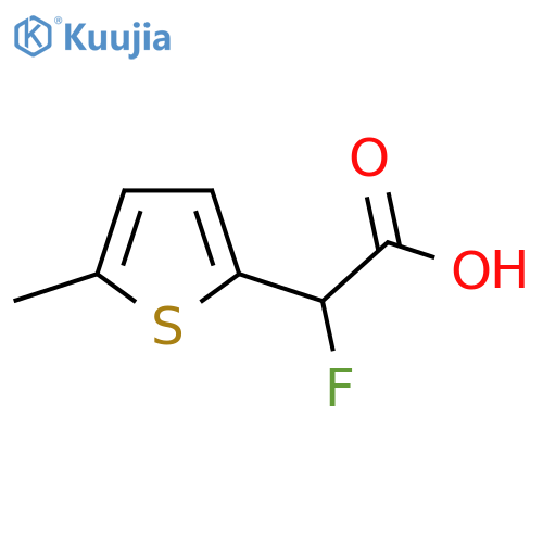 2-Fluoro-2-(5-methylthiophen-2-yl)acetic acid structure
