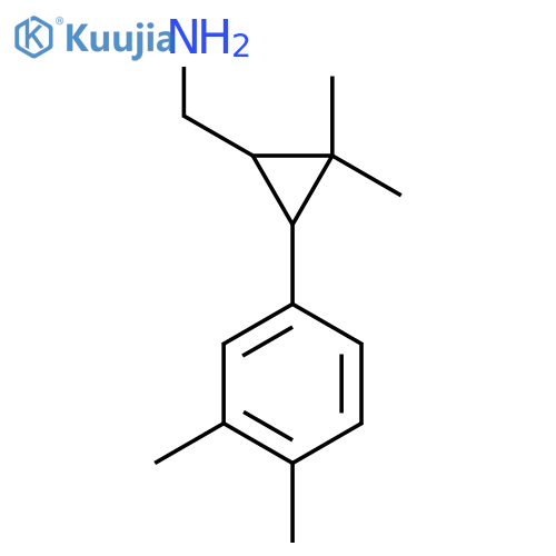 3-(3,4-dimethylphenyl)-2,2-dimethylcyclopropylmethanamine structure