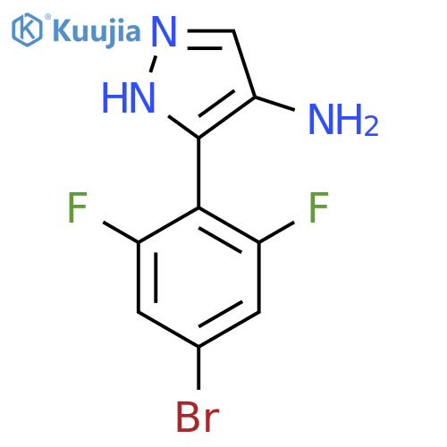 5-(4-bromo-2,6-difluorophenyl)-1H-pyrazol-4-amine structure