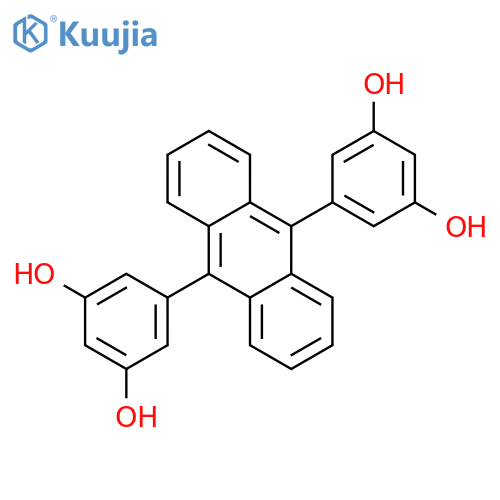 9,10-Bis(3,5-dihydroxyphenyl)anthracene structure