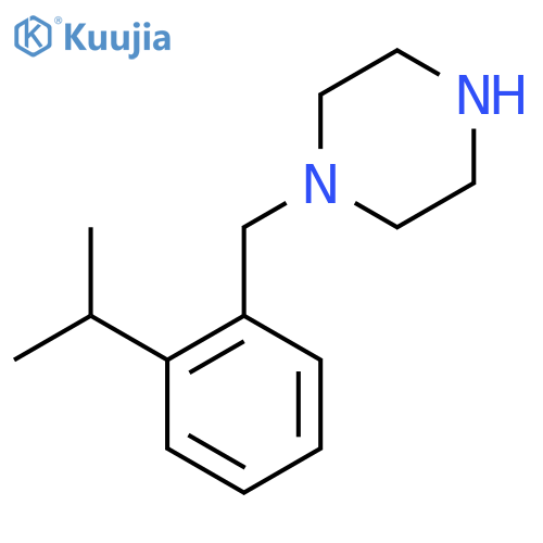 1-{[2-(propan-2-yl)phenyl]methyl}piperazine structure