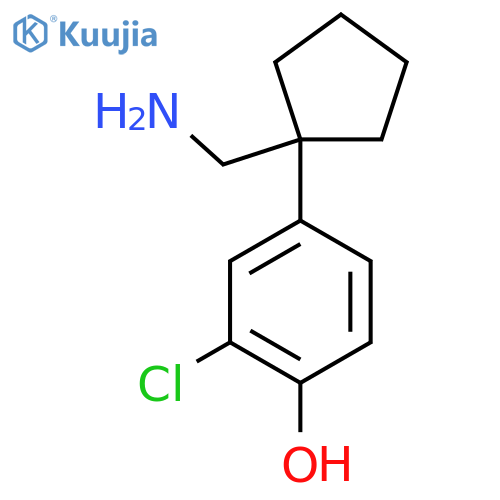 4-1-(aminomethyl)cyclopentyl-2-chlorophenol structure