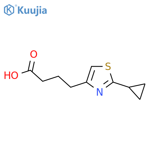4-(2-cyclopropyl-1,3-thiazol-4-yl)butanoic acid structure