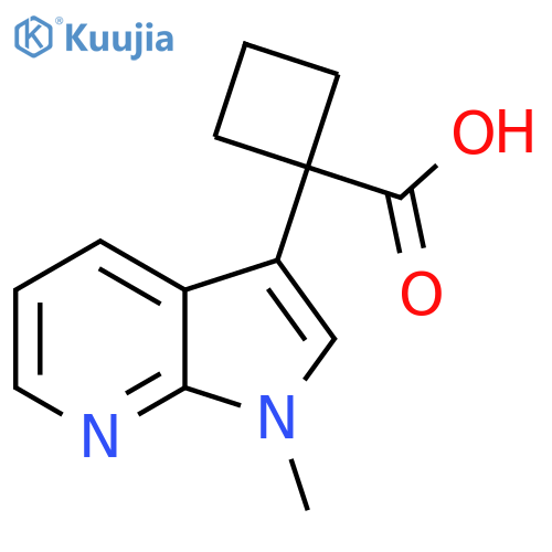 1-{1-methyl-1H-pyrrolo2,3-bpyridin-3-yl}cyclobutane-1-carboxylic acid structure